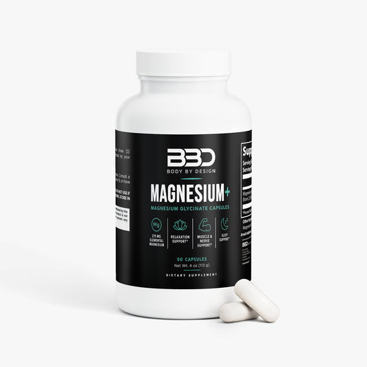 Body By Design Magnesium+ Magnesium Glycinate Capsules