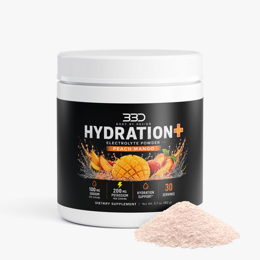 Body By Design Hydration+ Peach Mango Hydration Powder
