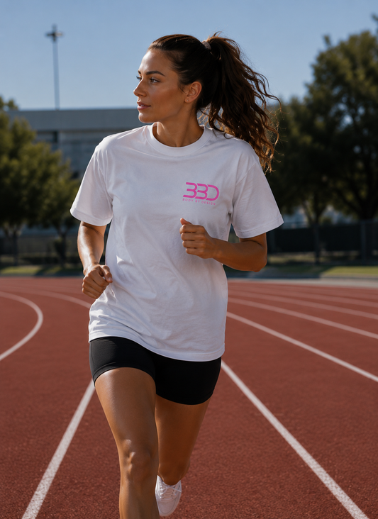 BBD Performance Tee — Signature Pink Logo Edition